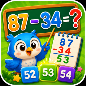 2 digits numbers subtraction game - digiig - Phép trừ các chữ số có 2 chữ số
